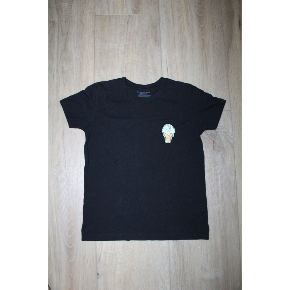 Perfect Game Youth Medium Black Baseball Graphic T-Shirt Short Sleeve Ice Cream
